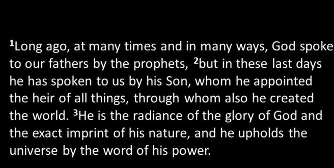 Hebrews 1:1-3 (ESV)